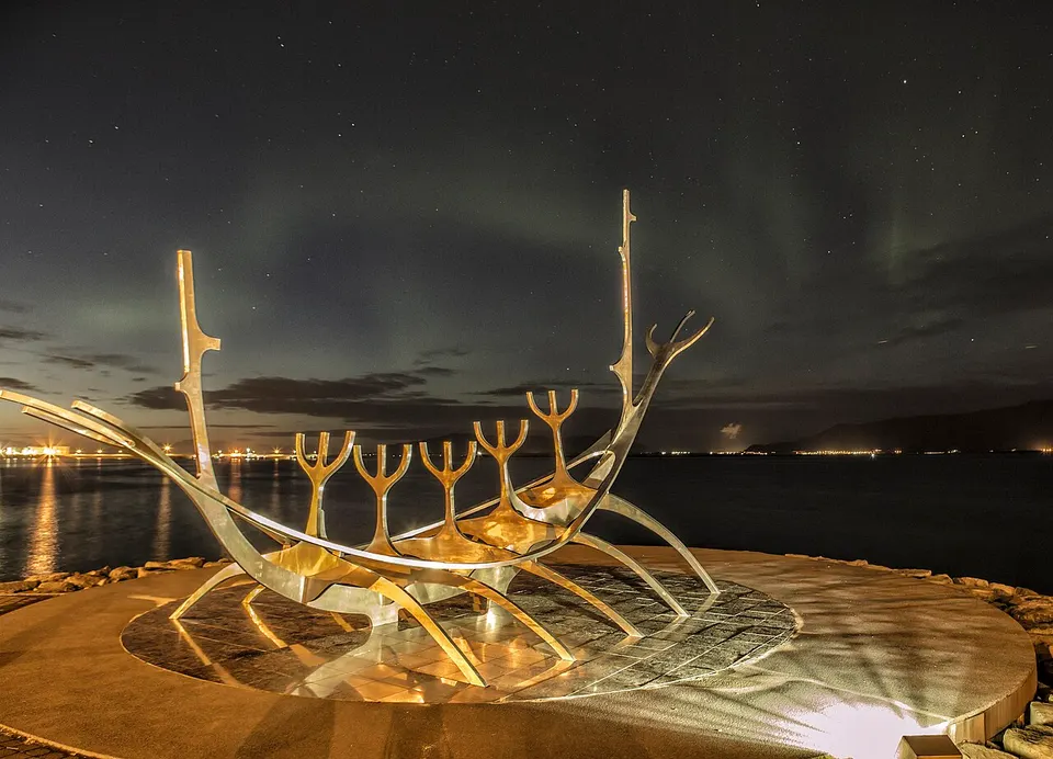Harpa concert hall and the Sun Voyager